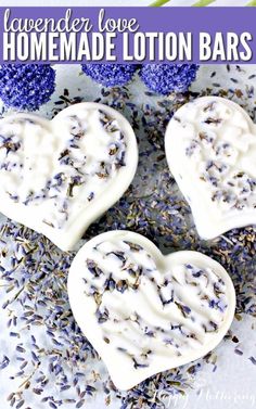 lavender love homemade lotion bars on a plate