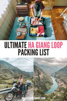 the ultimate packing list for backpackers and travelers in vietnam with text overlaying it