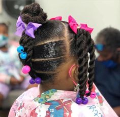 Natural Hairstyles For Black Kids Simple, Black Baby Hairstyles, Kid Hairstyles, Kids Braids, Toddler Hairstyles