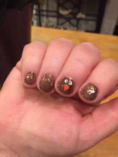 Turkey thanksgiving nails trinamariehair Thanksgiving nails, Fun Nails Thanksgiving, Chrome Nail Art, Cute Short Nails, Nails Fun