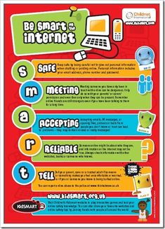 a poster with instructions on how to use the internet for kids's learning and entertainment