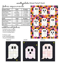 the pattern for ghost quilts is shown