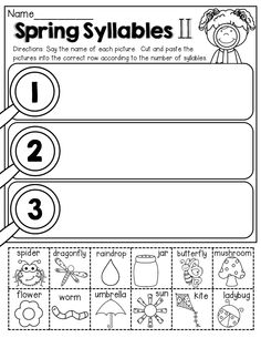 the spring printable worksheet for students to practice numbers 1 - 3 with pictures