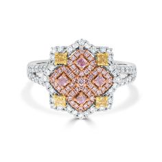 A-Rings-914888J20696-WG-1 Two Tone Ring, Pink Diamond Ring, Pink Gemstones, Ring Style, Pink Diamond, White Diamonds, Metal Color, Diamond Gemstone, Gemstone Colors