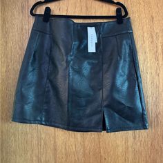 Cute Mini Skirt With Small Slit Cute Mini Skirt, Faux Leather Skirt, Leather Skirt, Mini Skirt, Topshop, Womens Skirt, Mini Skirts, Faux Leather, Skirt