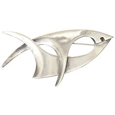 This wonderful vintage hallmarked abstract sterling silver signed brooch/ pin by Sigi Pineda Is hallmarked TB-28 Mexico 925. It is from the 60's. it is a formation of a fish. Modern Branding, Pin Brooch, Vintage Brooches, Vintage Sterling Silver, Costume Jewelry, Hallmark, Brooch Pin, Sterling Silver Jewelry, Cuff Bracelets