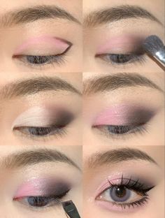 My Melody Makeup Look, Colourful Eyeshadow Looks, Eyeshadow Tutorial Step By Step, Application Ideas, Eyeshadow Application, Membentuk Alis, Maquillage On Fleek, Eye Makeup Looks