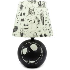 This Nightmare Before Christmas Jack Skellington Table Lamp is the only light sure to bring a little darkness to your space. Who better than the master of fright, the demon of light, to brighten up your personal spooky corner of the universe? The round base of this 14" tall desk lamp sports Jack's signature grin, while the shade features an endless pattern of all your favorite denizens of Halloween Town. It's the perfect gift of home decor for those who've grown so tired of the same old thing. Disney Wedding Gifts, Endless Pattern, The Nightmare Before Christmas Jack, Christmas Jack Skellington, Disney Home Decor, Nightmare Before Christmas Jack, Christmas Decorations Living Room, Gothic Design, Disney Decor