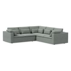 Harmony Modular 3-Piece L-Shaped Sectional | West Elm Comfortable Sectional, Sofa Corner, Oversized Furniture, Storage Chaise, Duck Feather, Corner Sectional, Pillows And Throws, Modular Sectional, Engineered Hardwood