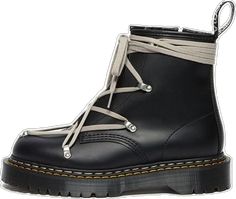 Retro Black Boots For Streetwear, Retro Black Leather Boots, Rick Doc Martens, Rick Owens Dr Marten, Dr Martens Jarrick Ii, Rick Owen’s Doc Martens, Rick Owens Drkshdw Abstract, Leather Boot, Black Leather Boots