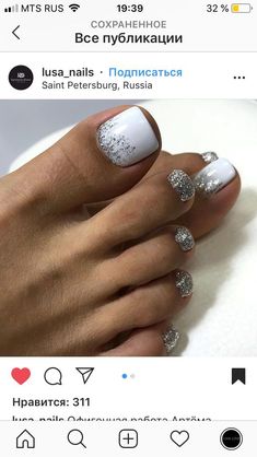 Pedicure Colors, Pedicure Nail Art, Toe Nail Art