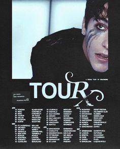 a poster with the words tour written on it