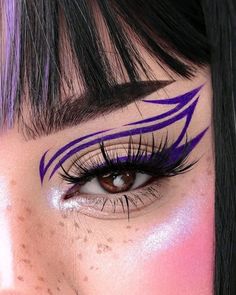 Goth Aesthetic Makeup, New Year's Makeup, Eye Makeup Pictures, Purple Makeup