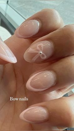 Teen Nails, Bow Nails, Cute Simple Nails, Nagel Tips, Simple Gel Nails, Cute Gel Nails, Soft Nails