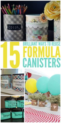 the top five things to do with your family's formula canisters