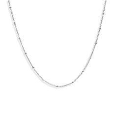 This necklace, an embodiment of refined taste, features a delicate14k Gold field chain gracefully complemented by textured silver beads. Designed for those who appreciate the beauty in simplicity, this necklace is a versatile addition to any wardrobe. Available in three distinct lengths, it provides the perfect opportunity to select the style that best complements your look. Additionally, it makes an ideal gift for someone special. Metal: 14k gold filled chain with Sterling Silver. Style: Dainty Delicate Silver Chain Necklace With Satellite Chain, Delicate Silver Necklace With Satellite Chain, Minimalist Sterling Silver Satellite Chain Necklace, Minimalist White Gold Satellite Chain Necklace, Classic White Gold Satellite Chain Necklace, Classic Silver Station Necklace With Delicate Chain, Minimalist White Gold Necklace With Satellite Chain, Silver Satellite Chain Necklace Minimalist Style, Silver Minimalist Satellite Chain Necklace