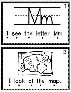 the letter m worksheet is shown in black and white, with an image of a