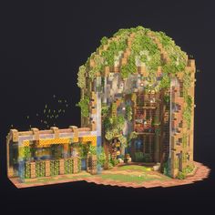 the green house library is made out of lego bricks