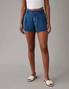 AE High-Waisted Trouser Short Versatile Relaxed Fit Shorts For Day Out, Chic Bottoms With Built-in Shorts And Relaxed Fit, Versatile Relaxed Fit Summer Shorts, Chic Relaxed Fit Summer Bottoms, Chic Summer Bottoms With Relaxed Fit, Chic Relaxed Fit Bermuda Shorts For Day Out, Trendy High Waist Bermuda Shorts For Summer, Versatile High-waisted Shorts For Summer, Trendy High-waisted Bermuda Shorts For Day Out