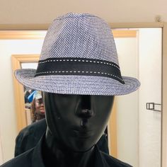 Brand New! With Tags! 100% Paper. Hat Size: 56 - Small, 57 - Medium, 58 - Large, 59 - Xlarge Casual Cotton Brimmed Fedora, Casual Wide Brim Hat In Gray, Casual Wide Brim Gray Hat, Casual Gray Wide Brim Hat, Gray Short Brim Fedora For Spring, Casual Gray Fedora For Summer, Casual Gray Flat Brim Hat, Casual Gray Summer Fedora, Casual Gray Fedora With Curved Brim