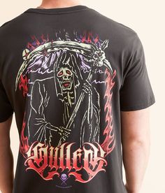 Sullen Metal Reaper T-Shirt - Grey Medium, Men's Vintageblack Sulleween Series Graphic t-shirt. 100% Cotton. Machine wash warm. Do not bleach. Tumble dry low. Do not iron. Apparel & Accessories > Clothing > Shirts & Tops Halloween Crew Neck Top With Back Print, Halloween T-shirt With Back Print And Crew Neck, Halloween Cotton Top With Back Print, Cotton Top With Halloween Back Print, Accessories Clothing, T Shirt For Men, Come Back, Vintage Black, Apparel Accessories