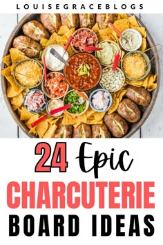 the cover of 24 epic charcuterie board ideas