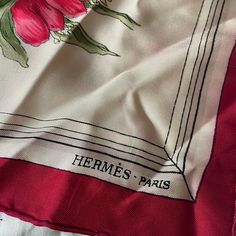 Vintage Hermes Silk Scarf Carre Quai Aux Fleurs, Hugo Grygkar (Red R24328). Really Great Used Condition, With Some Marks. More Photos To Come. Silk Scarf Around Neck, Hermès Scarf, Vintage Hermes Scarf, Hermes Silk Scarf, Hermes Vintage, Island Breeze, Hermes Twilly, Designer Silk Scarves, Hermes Silk