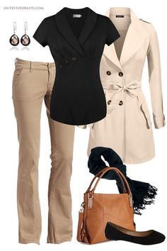 Casual Friday Mode Tips, Dresses Spring, Tan Pants, Beige Pants, Fall Day, Stylish Work Outfits, Casual Work Outfits, Work Outfits Women, Work Wardrobe