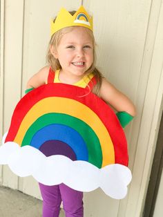 Somewhere over the 🌈 RAINBOW 🌈... Let Superkid Capes help you capture some magical moments with your little hero outfitted in our bright and colorful rainbow costume! Whether its for that special Halloween costume, a parade, a school play, a magical birthday party, or just for fun; our rainbow costume will definitely brighten everyone's day. WHAT YOU GET: 1 one-of-a-kind, easy on, handmade 🌈 RAINBOW COSTUME 🌈, with option to add matching hair bow, headband and rainbow arm bands. Rainbow crow Alphabet Fancy Dress, Rainbow Day At School Outfit, Rainbow Fancy Dress, Rainbow Halloween Costume, Rainbow Costume, Costume Rainbow, Rainbow Crown, Magical Birthday Party, Rainbow Costumes