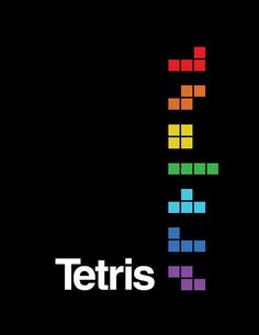 the tetris logo is shown on a black background