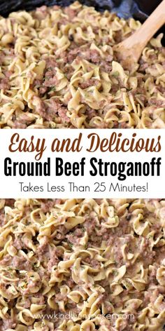 an easy and delicious ground beef stroganoni recipe