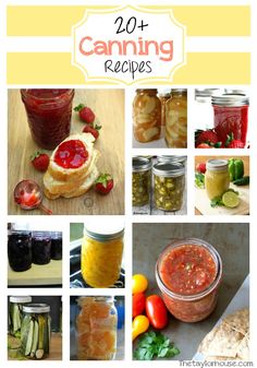 there are many different pictures with food in them and the title is below it that says easy homemade jam recipes