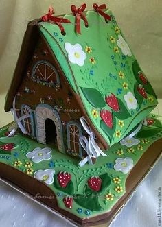 a cake that is shaped like a house