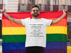 LGBTQ Unisex TShirt, Anti Queer Companies, Protest Tshirt for Activist, Birthday Gift for Queer, Valentine Gift for Him, Queer Nation Gift Queer Shirt, Gay Pride Gifts, Equality Shirt, Pride Tees, Rainbow Shirt, Crochet Design, Pride Tshirts