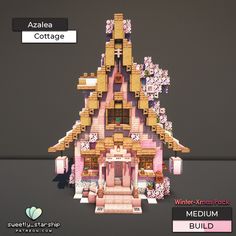 an image of a house made out of legos and papercrafting materials with text below it