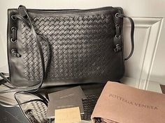 Top Rated Bottega Veneta Women's Shoulder Bag 623963, Black Intrecciato Nappa Leather, bags Black Shoulder Bag With Intrecciato Weave For Daily Use, Versatile Black Shoulder Bag With Intrecciato Weave, Elegant Black Intrecciato Weave Shoulder Bag, Black Leather Intrecciato Weave Shoulder Bag, Bottega Veneta Bag Black, Small Computer, Leather Flats, Nappa Leather, Shoulder Bag Women