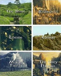 four different scenes from the lord of the rings, with text above them that reads, `