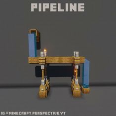 an image of a minecraft bridge made out of lego blocks with the words pipeline on it