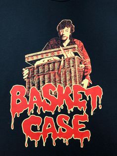 BASKET CASE - Shirt Duane and Belial out for a stroll.  Classic horror weirdness from director Frank Henenlotter. Flesh and Red Ink on a Black shirt. -Professionally printed and cured with plastisol ink and so the design won't wash out or fade. -Printed on good quality, soft ring-spun cotton shirts. Basket Case, Christmas Deals, Red Ink, Cotton Shirts, Classic Horror, Cotton Shirt, Black Shirt, Adult Outfits, Bathing Beauties