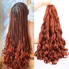 PRICES MAY VARY. ✅【New Hairstyle Design】French curly braiding hair,french curl braiding hair,spanish curly braiding hair,french curl braids,bouncy braiding hair,micro box braids, spiral curly braiding hair extensions,Ombre curly braiding hair for black women,hair extensions for braids. ✅【Premium Texture of French Curly Braiding Hair】Curly braiding hair 22 inch is manageable as human hair extensions,silky smooth texture,which is perfect for twists,braids,and locs.The bouncy braiding hair is beaut Spanish Braids Hairstyles, Hair For Goddess Braids, Spanish Braids, Braid Color Combos, Hairstyles Kenya, Braids Curly Ends, Curly Braiding Hair, Curl Braids, Vacation Hair