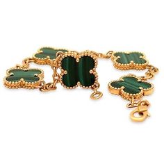 ad eBay - Authentic Van Cleef & Arpels 18ct YG Vintage Alhambra Bracelet RRP $8,750* - Buy Now, click the link (eBay) Van Cleef Watch, Quince Gifts, Vintage Alhambra Bracelet, Alhambra Bracelet, Authentic Vans, Malachite Stone, Fine Jewelry Bracelets, Van Cleef Arpels, Van Cleef