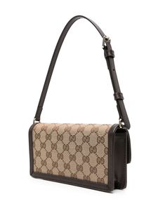 Gg motif mini bag by Gucci. This item is in size UNI and the color is Beige Designer Brown Baguette Bag For Daily Use, Luxury Monogram Canvas Baguette Bag For Everyday Use, Monogram Canvas Shoulder Baguette Bag For Travel, Designer Brown Monogram Canvas Baguette Bag, Luxury Brown Monogram Canvas Baguette Bag, Elegant Brown Monogram Canvas Baguette Bag, Elegant Monogram Canvas Baguette Bag For Everyday Use, Elegant Monogram Canvas Baguette Shoulder Bag, Monogram Canvas Shoulder Baguette Bag