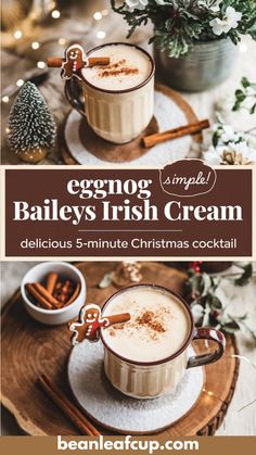 eggnog bailey's irish cream recipe with cinnamons