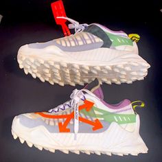 Off-White Men's Exclusive Odsy-1000 Arrows Logo Sneakers Size: Men’s 8us / 41eu. Women’s 11us / 41eu Odsy 1000, Arrows Logo, Off White Sneakers, Arrow Logo, Off White Mens, Off White Shoes, Trending Sneakers, White Sneakers, Men's Shoes