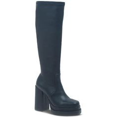 Manufacturer: Wild Pair Size Origin: US Style Type: Knee-High Boots Collection: Wild Pair Closure: Material: PU/Fabric/TPR Fabric Type: Faux Leather Sku: BH5924494 Size: 10.  Color: Black.  Gender: female.  Age Group: adult. Ankle Cowgirl Boots, Cowgirl Boots Square Toe, Dress Boots Women, Square Toe Western Boots, Fur Ankle Boots, Boots Square Toe, Black Platform Boots, Pu Fabric, Western Boots Women