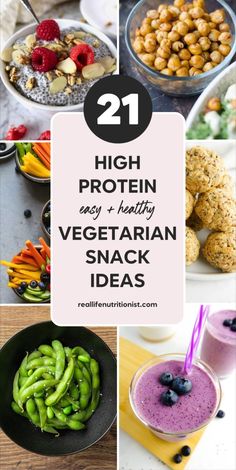 high protein and healthy vegetarian snack ideas