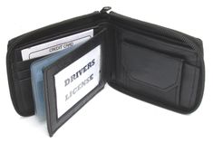 PRICES MAY VARY. Fully Zippered Classic Mens Wallet-

 * Finest Quality soft and elegant, Genuine Lambskin Leather; 
 * Sturdy construction, but Compact and Lightweight (about 4 ounces); 
 * Bi-fold; 6 Credit Card slots; 4 window insert for pictures, etc; 
 * Double Stitched Driver's License window; 2 separated bill compartments; 
 * Measures 4 1/4 x 3 1/2 x 3/4" empty. 
 * Color: Black. 
 * Special Features: Handy 3" x 3" snap-close inner coin compartment for change or whatever; Zips all the wa Classic Cheap Trifold Wallet For Everyday Use, Cheap Classic Trifold Wallet For Daily Use, Cheap Trifold Wallet With Id Window For Travel, Cheap Men's Bifold Wallets, Mens Wallet, Best Wallet, Black Leather Wallet, Mens Black Leather, Dash Camera