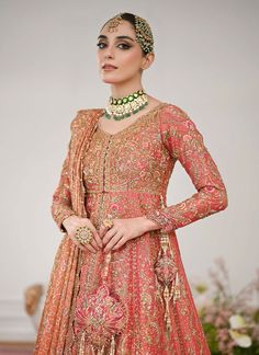 Pink Bridal Lehenga, Pakistani Bridal Dress, Bridal Dupatta