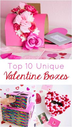 valentine's day boxes with flowers and hearts on the bottom, top 10 unique valentine boxes