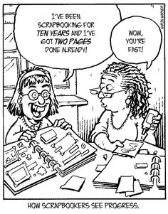 a cartoon depicting two women sitting at a table with papers and talking to each other